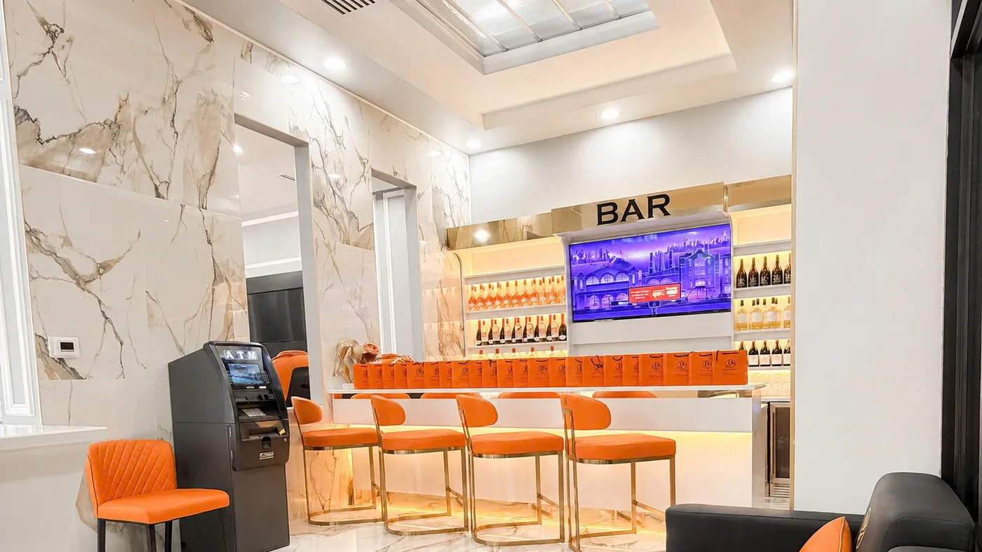 Complimentary bar area Perfection Nail Spa VI